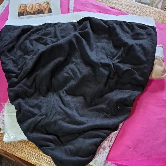 Breezies Women's Panties Set - Black, White, Tan - Picture 5 of 7